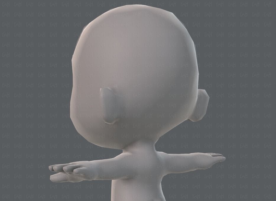 Cartoon Child V02 Low-poly 3D model_22