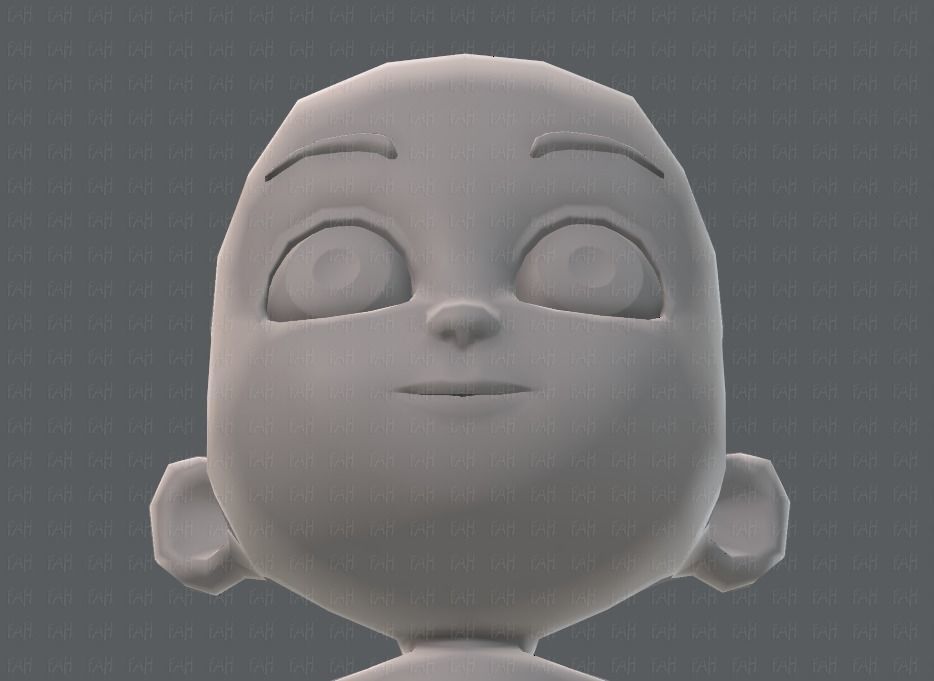 Cartoon Child V02 Low-poly 3D model_39