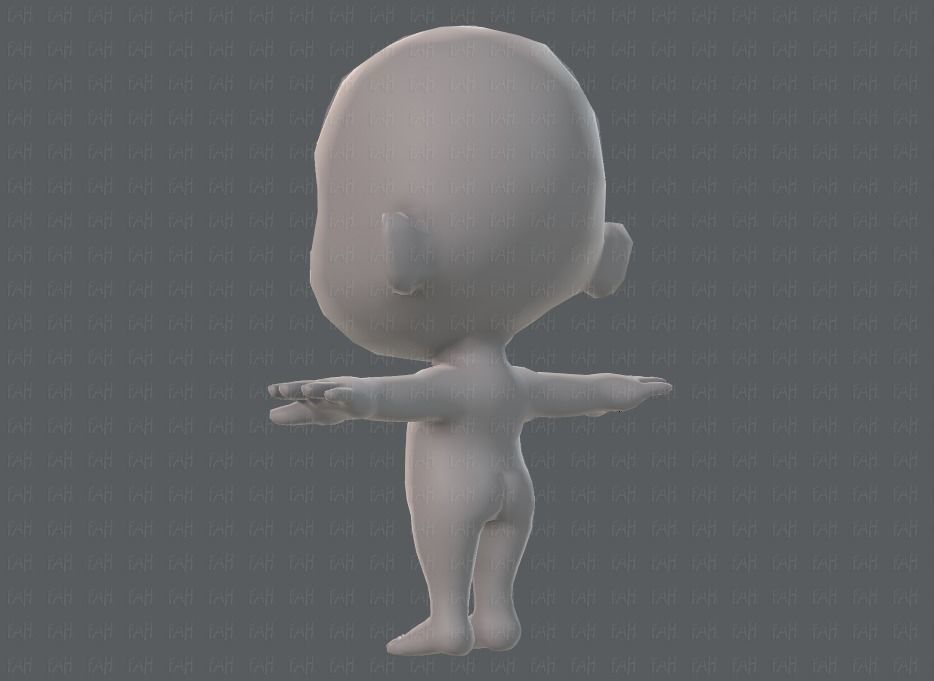 Cartoon Child V02 Low-poly 3D model_6
