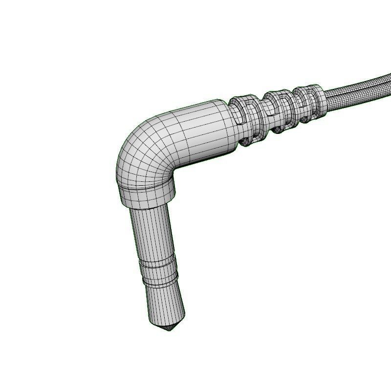 Panasonic HJE125E Earphones Black 3D model_12