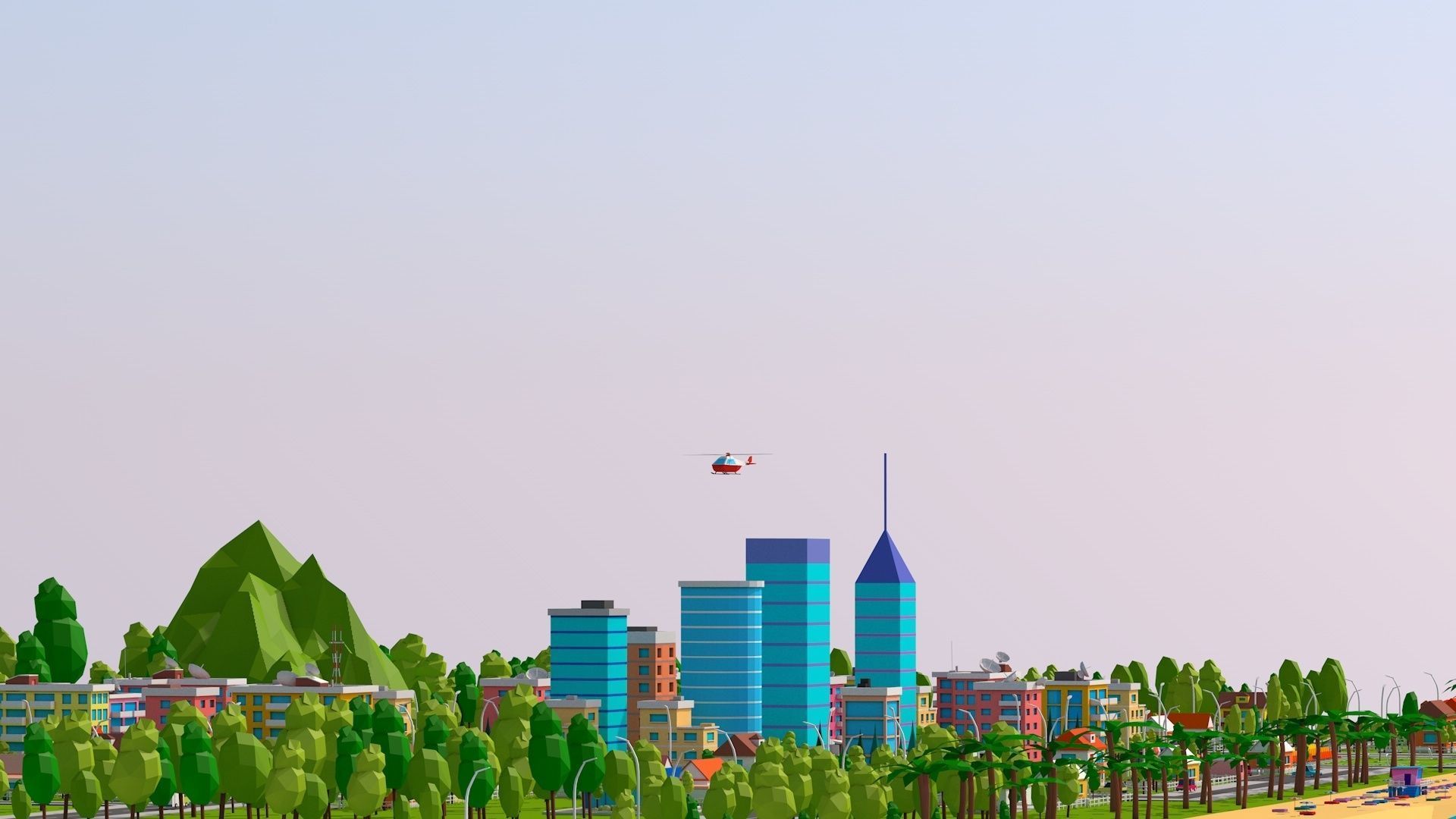 Polygonia Low Poly City Pack Low-poly 3D model_9