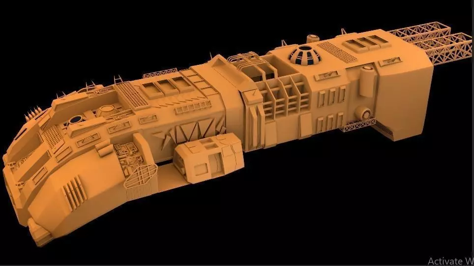 space-fighter spaceship 3D model