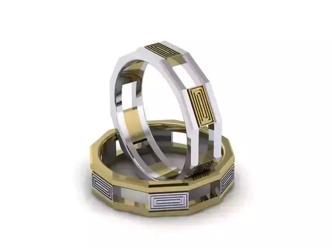 wedding band  man 3D print model