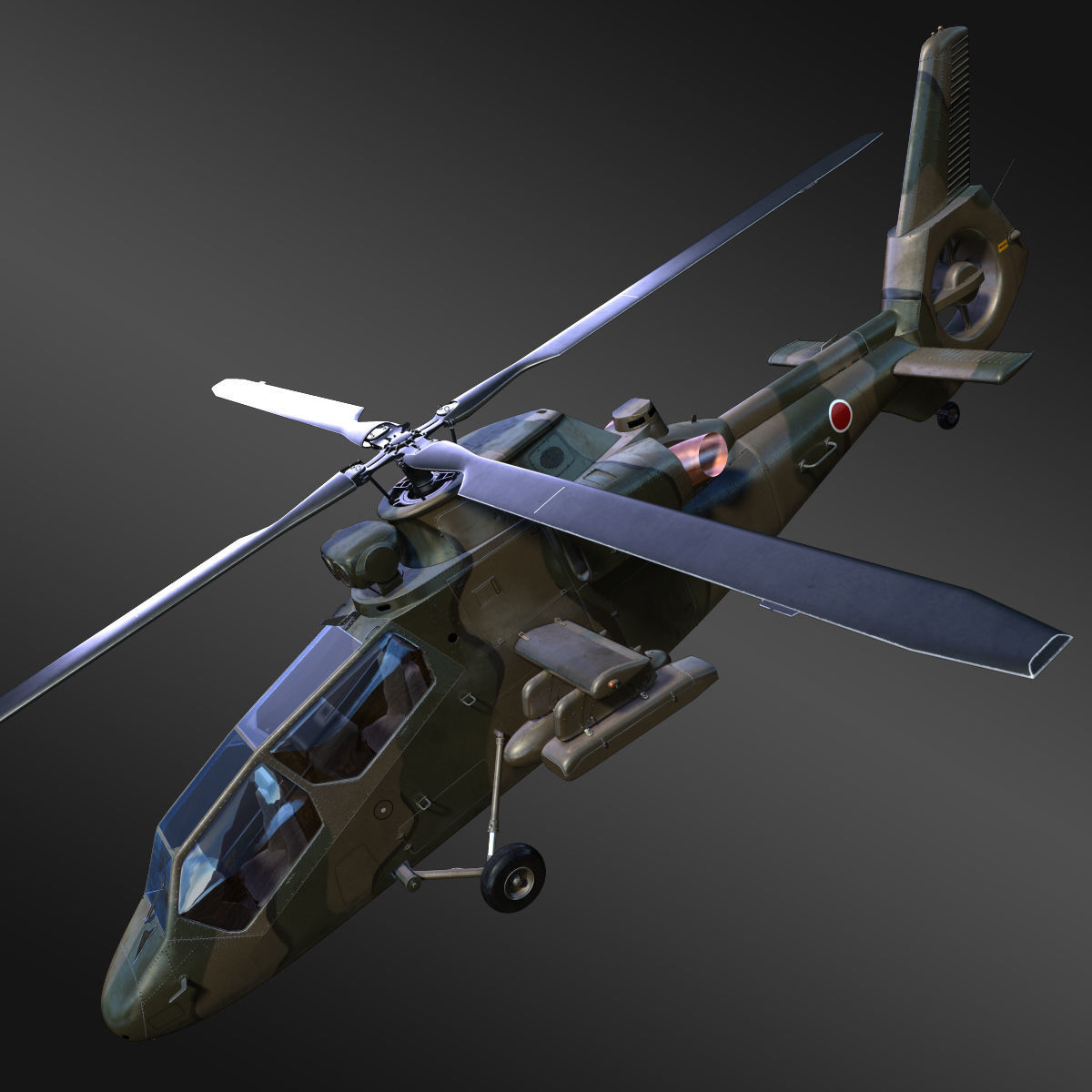 Kawasaki OH-1 Ninja 3D model_1