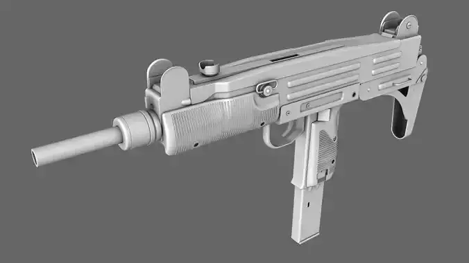 SMG UZI Machine Gun 3D model