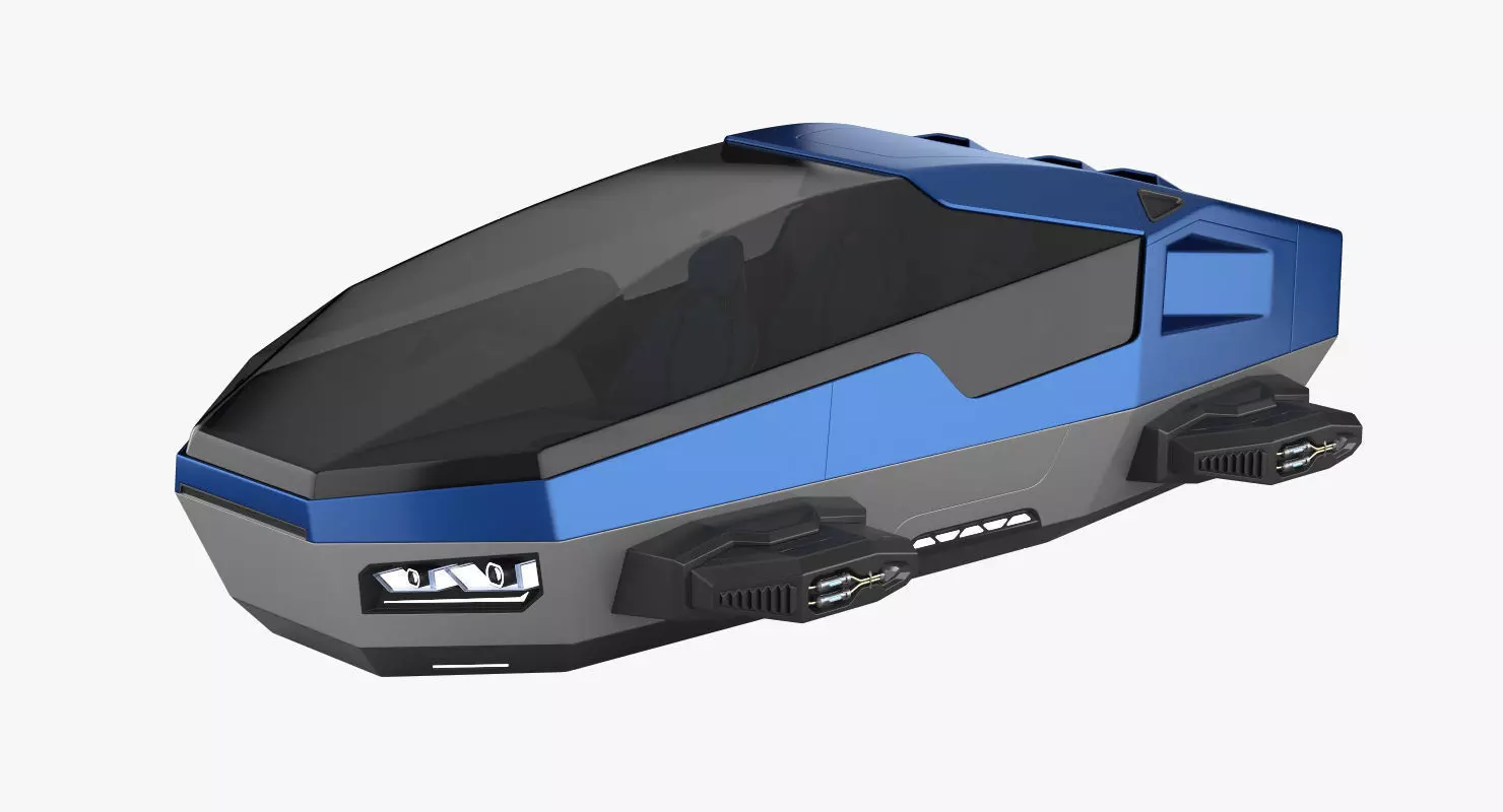 Hover car concept 2 3D model_0