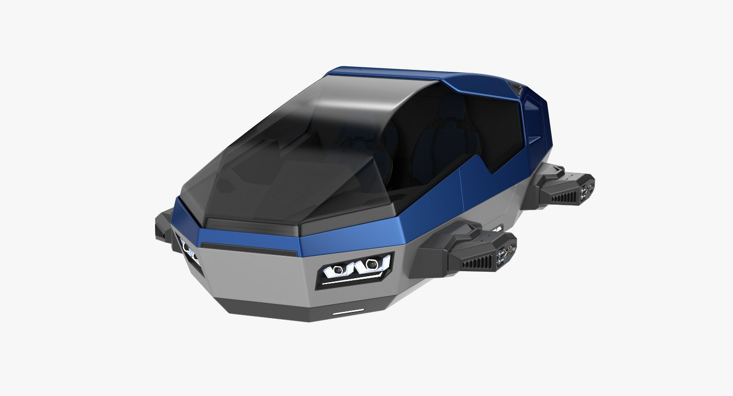 Hover car concept 2 3D model_1