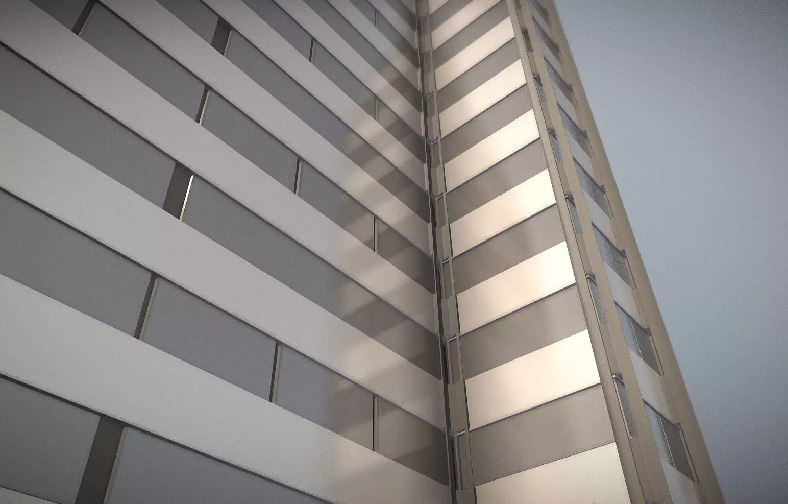 City Building Design T-1 Low-poly 3D model_0