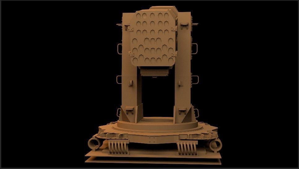 Rocket-launcher machine gun 3D model_1