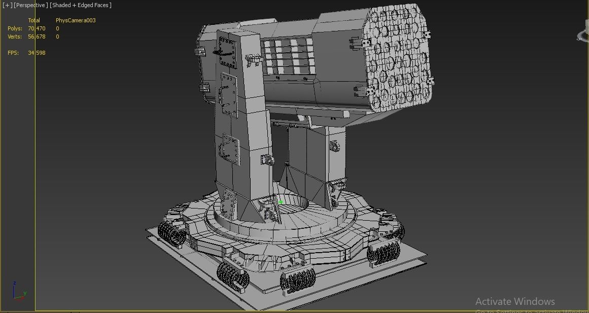Rocket-launcher machine gun 3D model_5