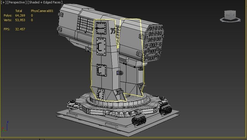 Rocket-launcher machine gun 3D model_3