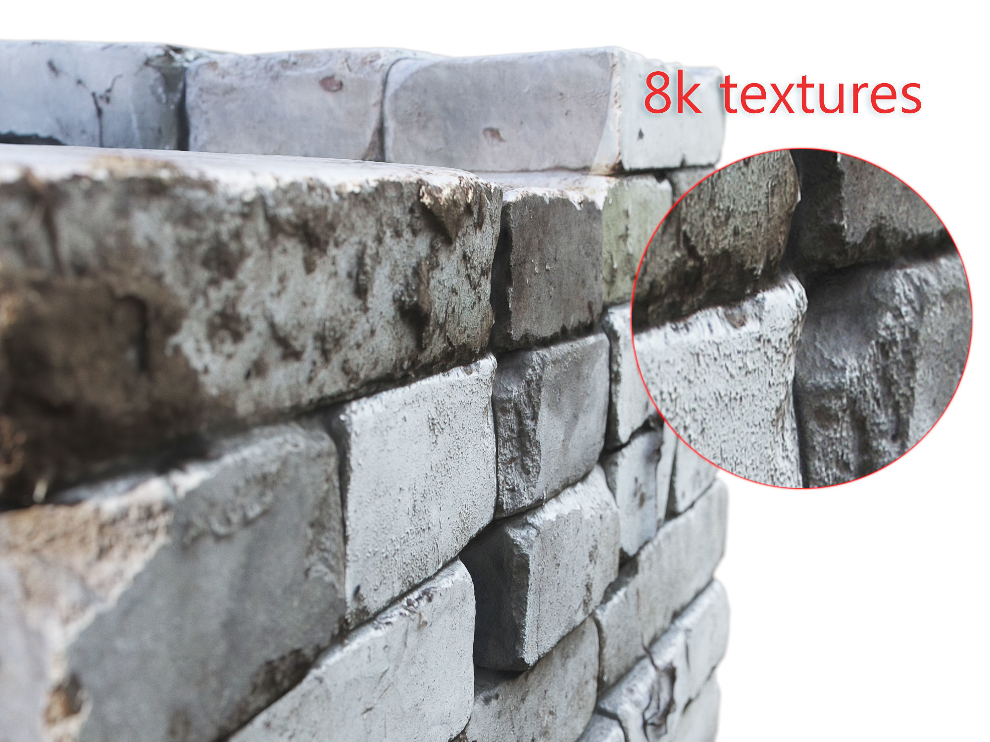Ultra realistic Bricks Scan Low-poly 3D model_2