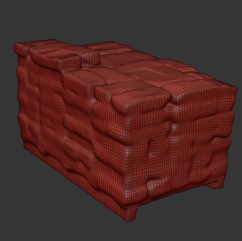 Ultra realistic Bricks Scan Low-poly 3D model_5
