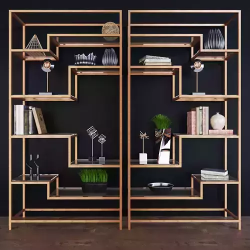 Shelf 3D model bookshelf - bookcase