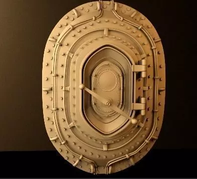 ship-door tank door 3D model_0