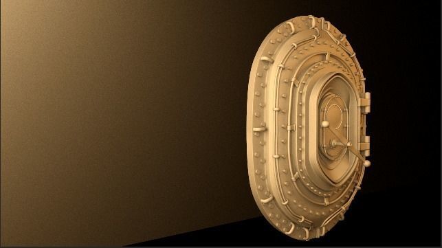 ship-door tank door 3D model_1