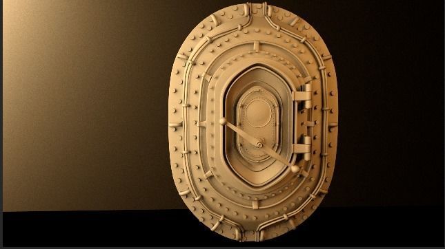 ship-door tank door 3D model_2
