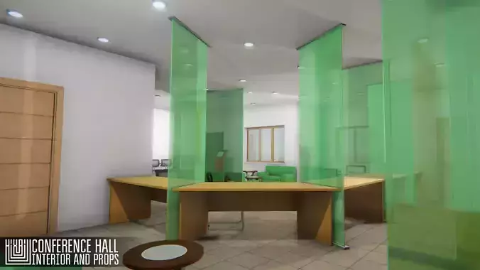 DEPARTMENT OF THE BANK - INTERIOR AND PROPS Low-poly 3D model