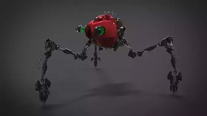 Alien Robot Hunter Drone 3D Model