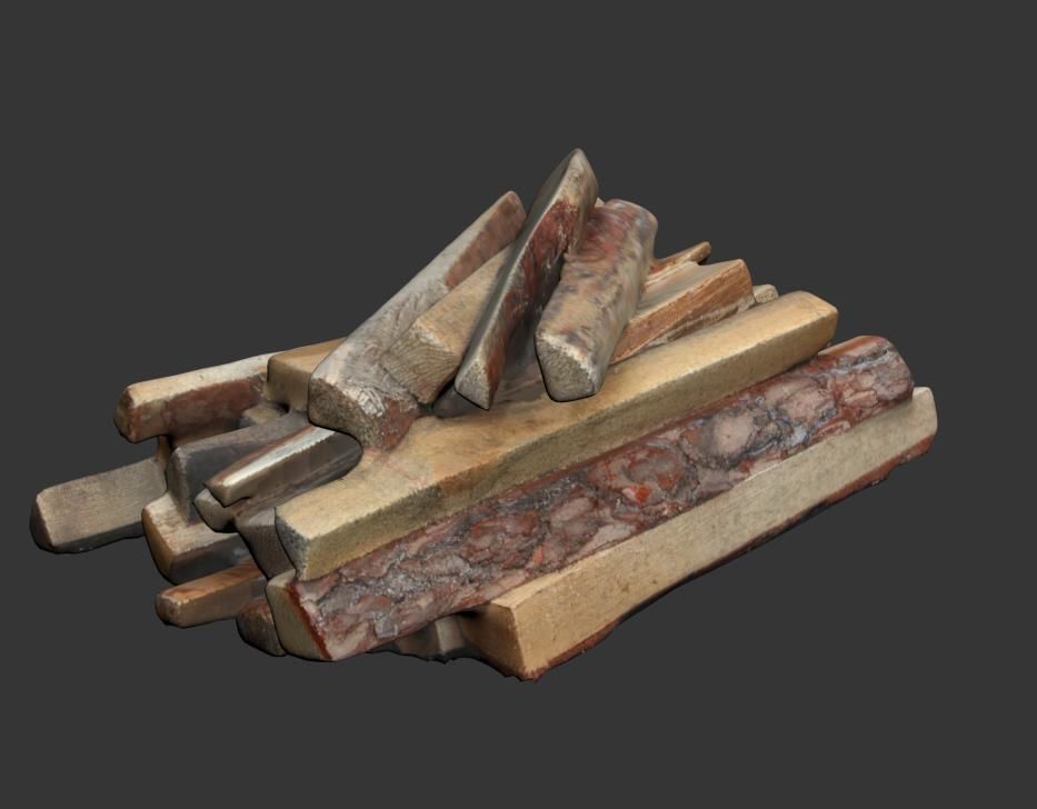 Ultra realistic Firewood Scan Low-poly 3D model_3