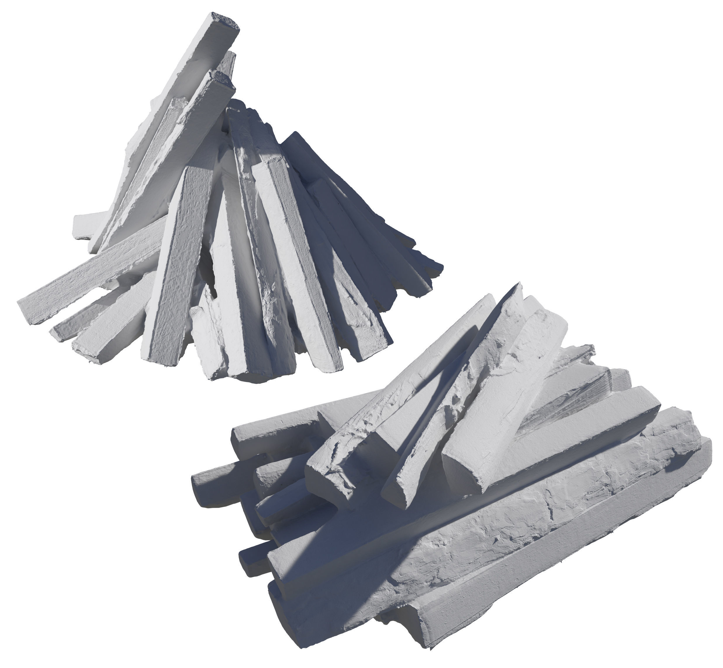 Ultra realistic Firewood Scan Low-poly 3D model_2