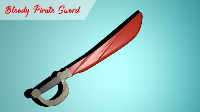 Bloody Pirate Sword 3D print model