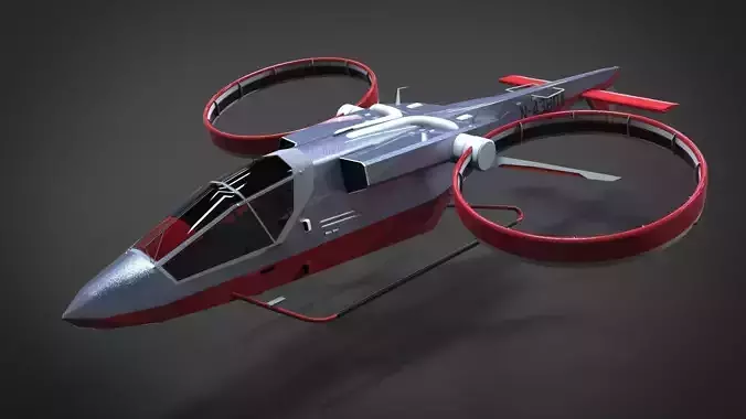 AorStars helicopter Low-poly 3D model