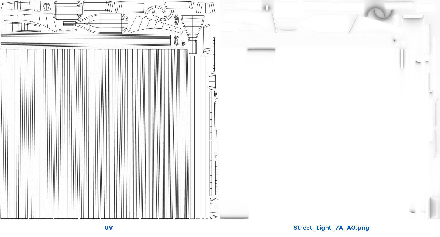 Street Light 7A Low-poly 3D model_10