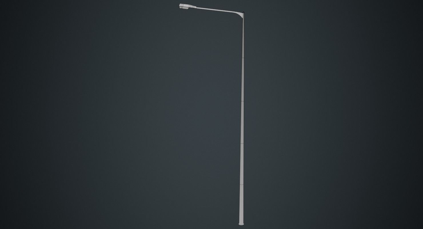 Street Light 7A Low-poly 3D model_7