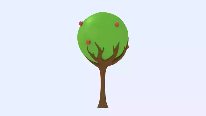 Apple Tree with Apples 3D model