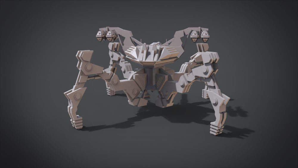 Aracnotron robot Low-poly 3D model_18