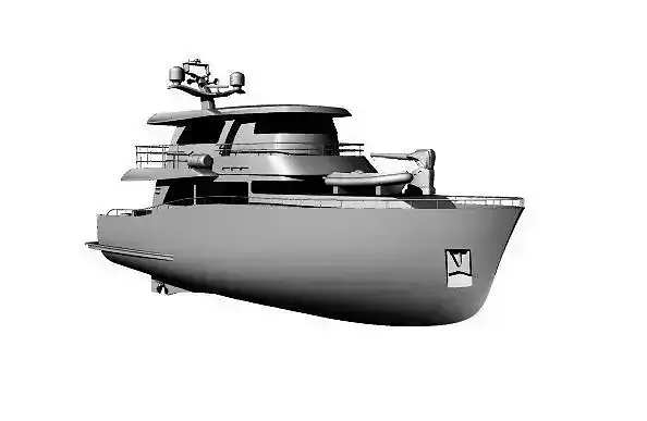 Millenial 68 - 70ft  luxury Motor Yacht Low-poly 3D model