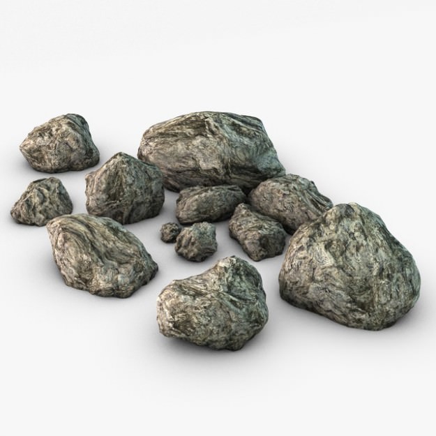  3D Stone Model Download MAX OBJ FBX 3DS C4D STL files 