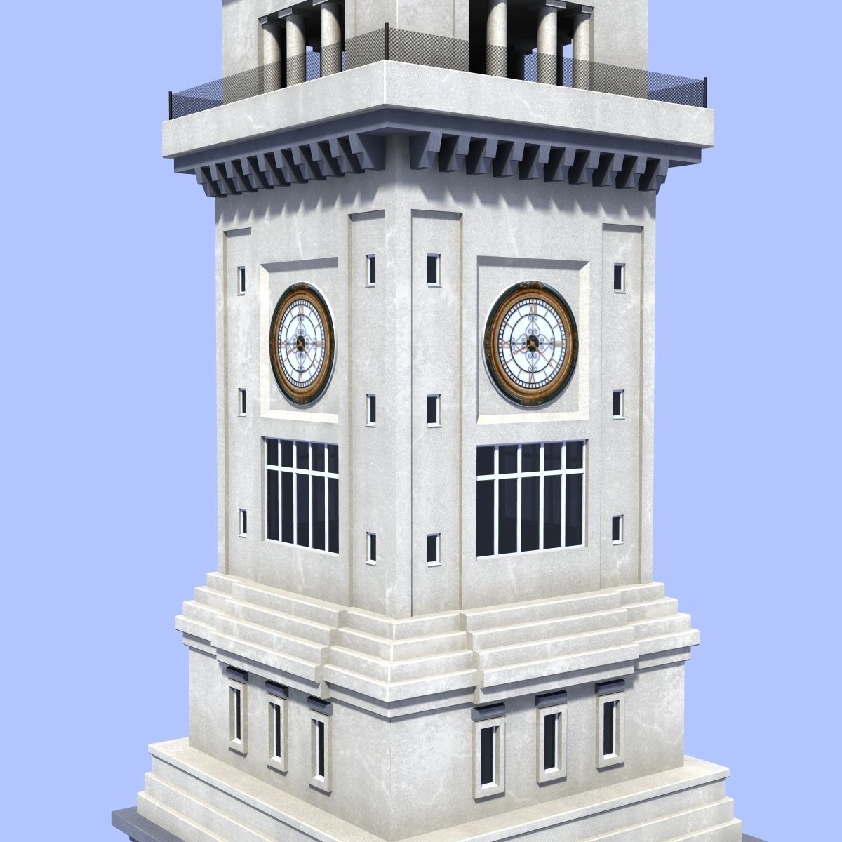 Clock Tower 3D model_3