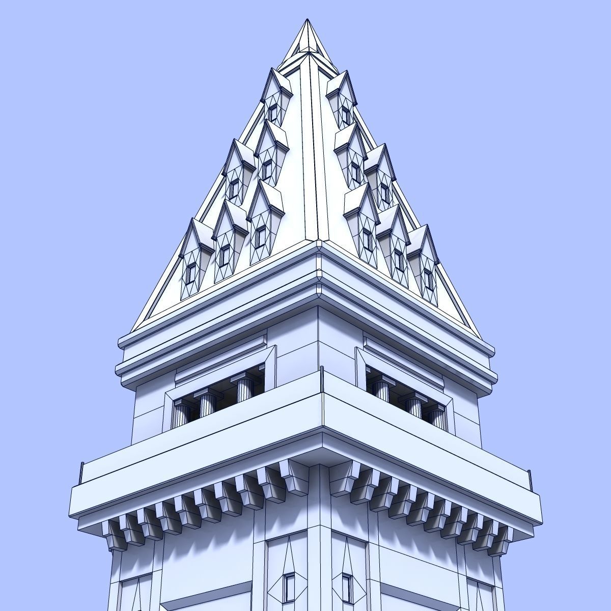 Clock Tower 3D model_7