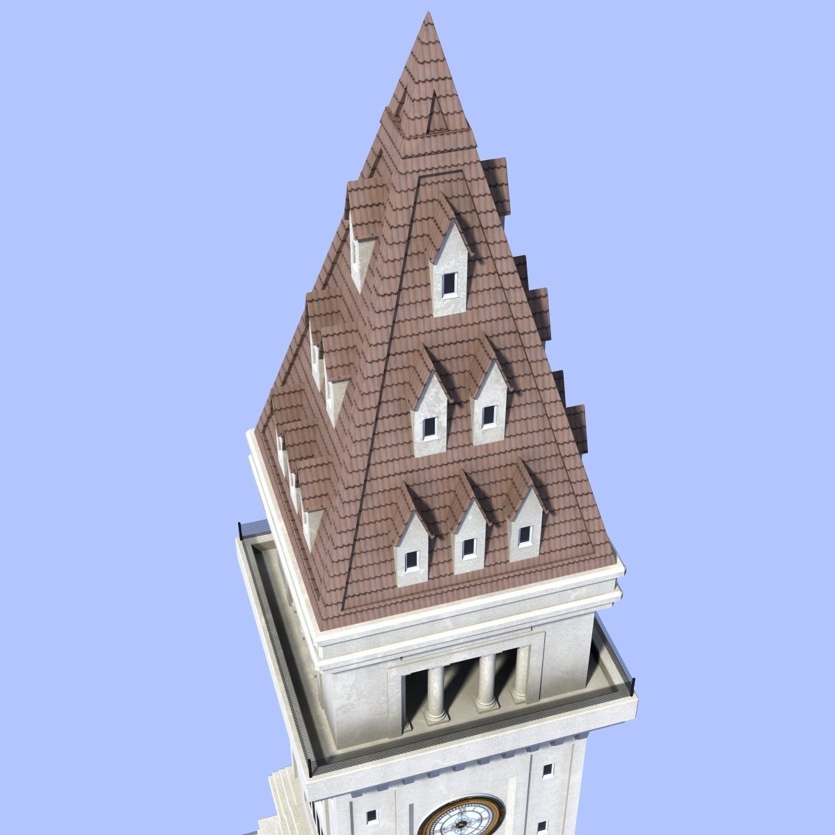 Clock Tower 3D model_4