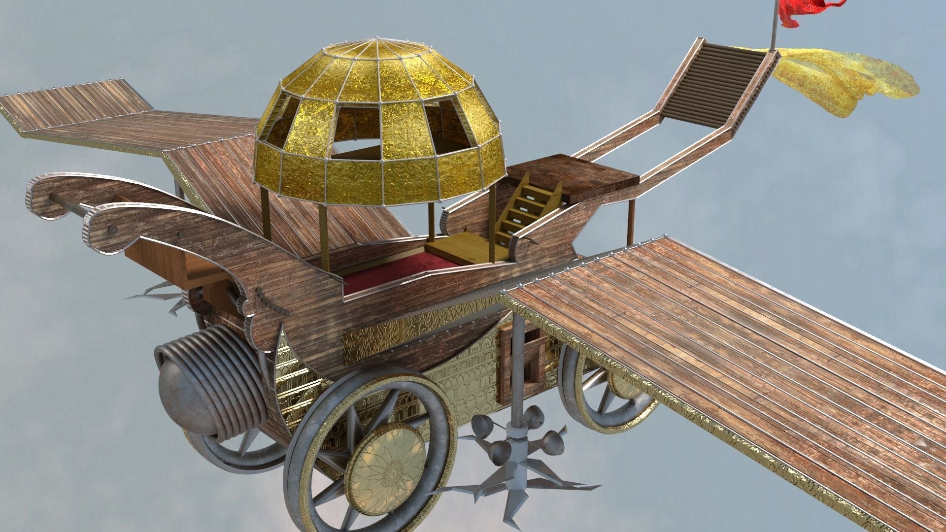 Battleship 3D model - WAR SHIP EPIC Low-poly 3D model_2