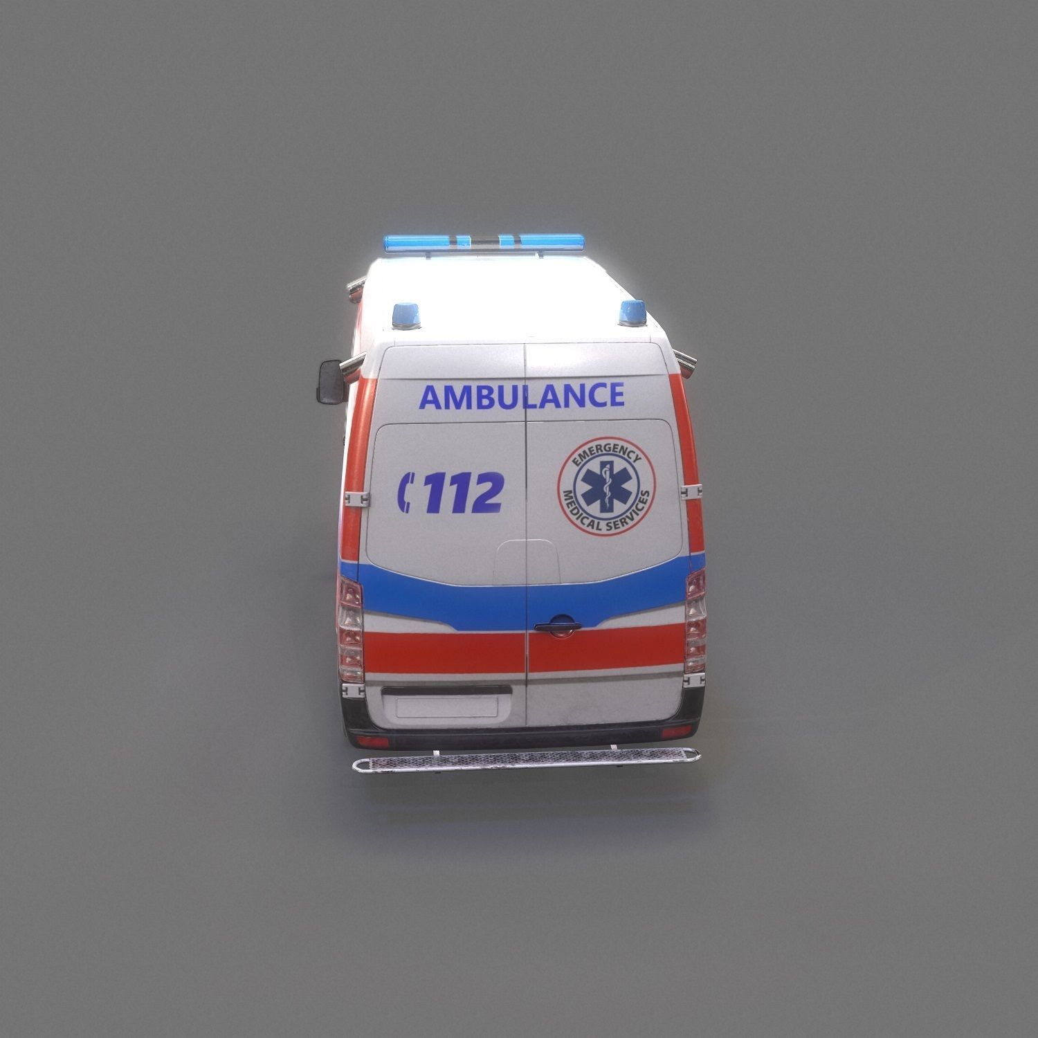 Ambulance Game Ready Low-poly 3D model_3