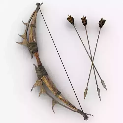 Fantasy Bow and Arrow 3D model