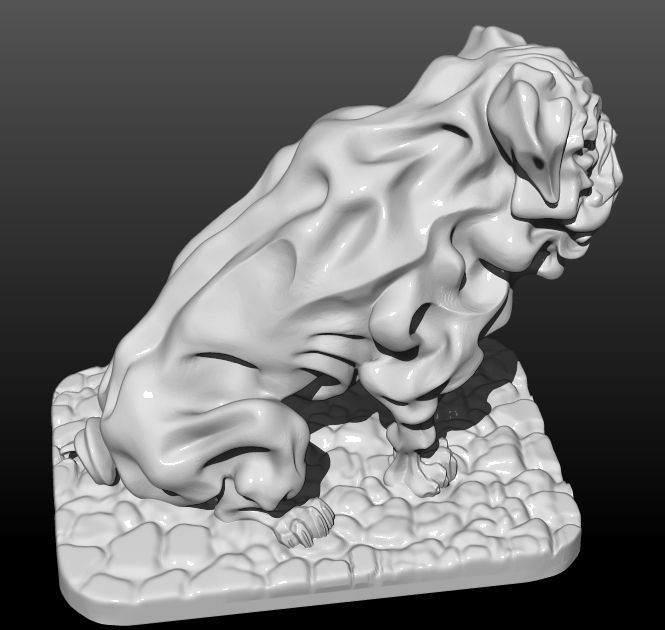 Mops dog 3D print model_4