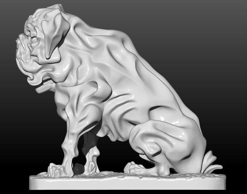 Mops dog 3D print model_2