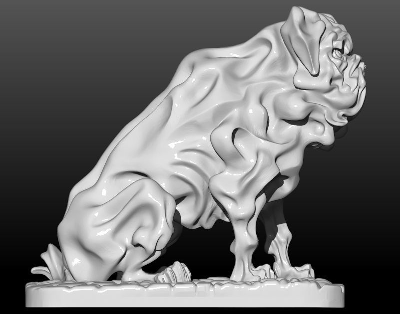Mops dog 3D print model_3