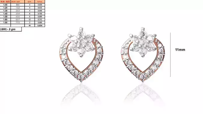 Pear Shaped Rose Gold Earrings With Diamonds