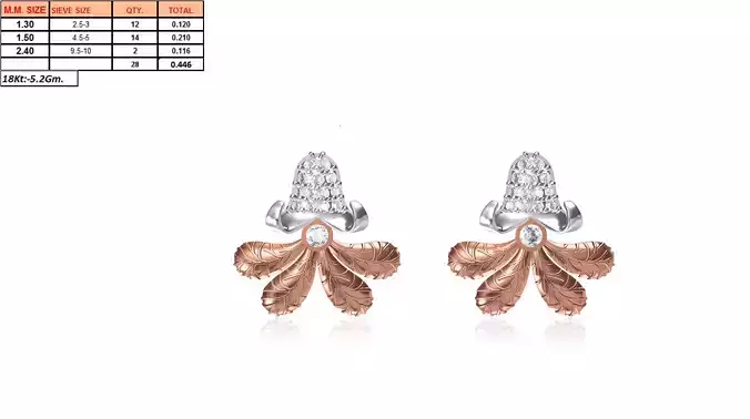 Floral Earrings With Diamonds 6