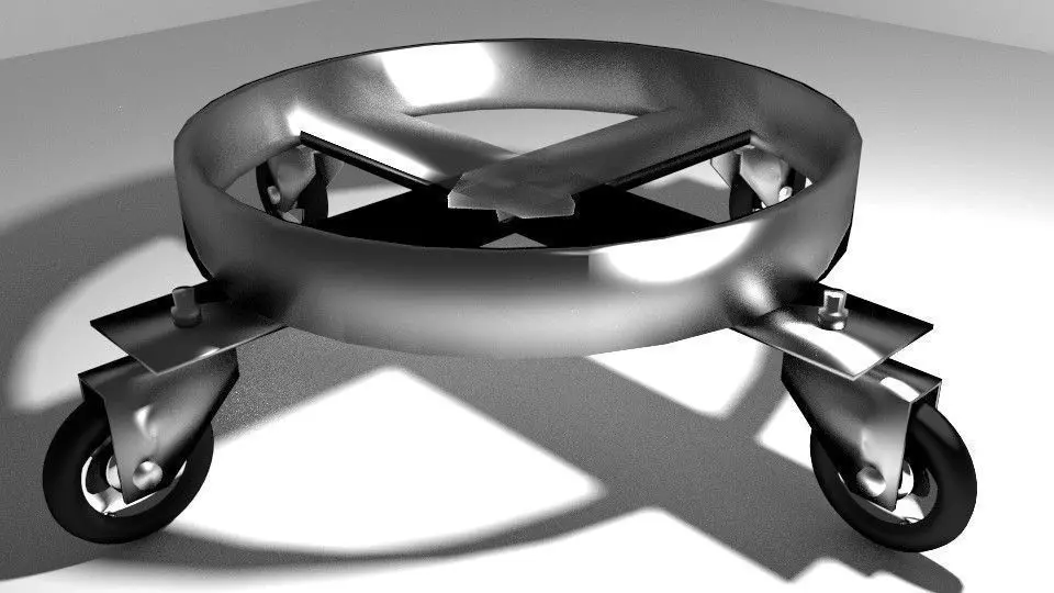 Trolley - Gas Cylinder 3D model_0