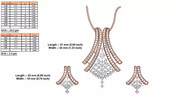 Rose Gold Pendant With Diamonds 7