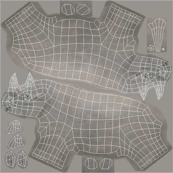 rhinoceros rhino Low-poly 3D model_6