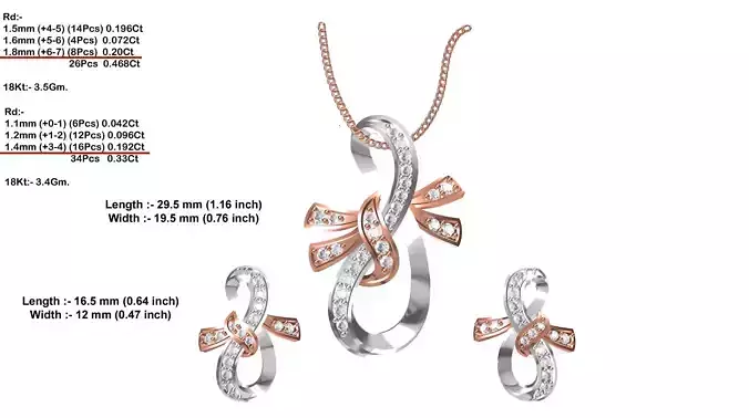 Infinity Loop Gold Pendant With Diamonds 2