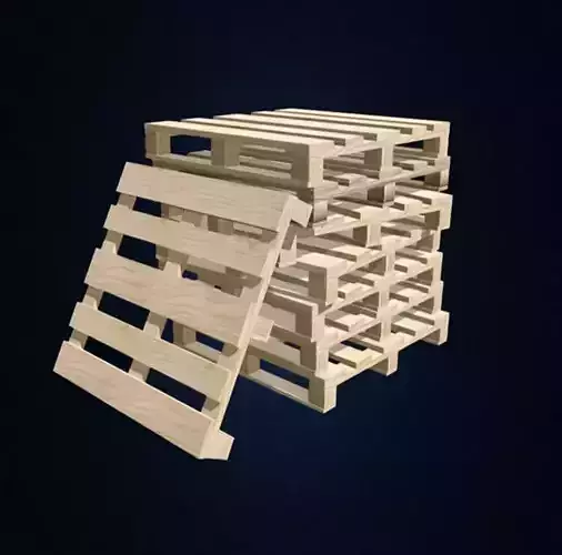 Pallet wooden Low-poly 3D model