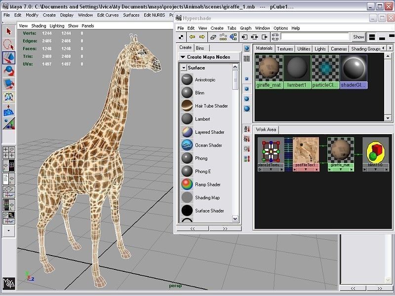 giraffe Low-poly 3D model_4